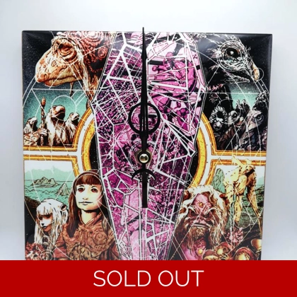 Dark Crystal Ceramic Tile Wall Clock